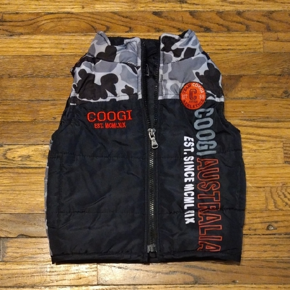 COOGI Black and Gray Vest with Red Details